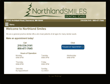 Tablet Screenshot of northlandsmiles.com